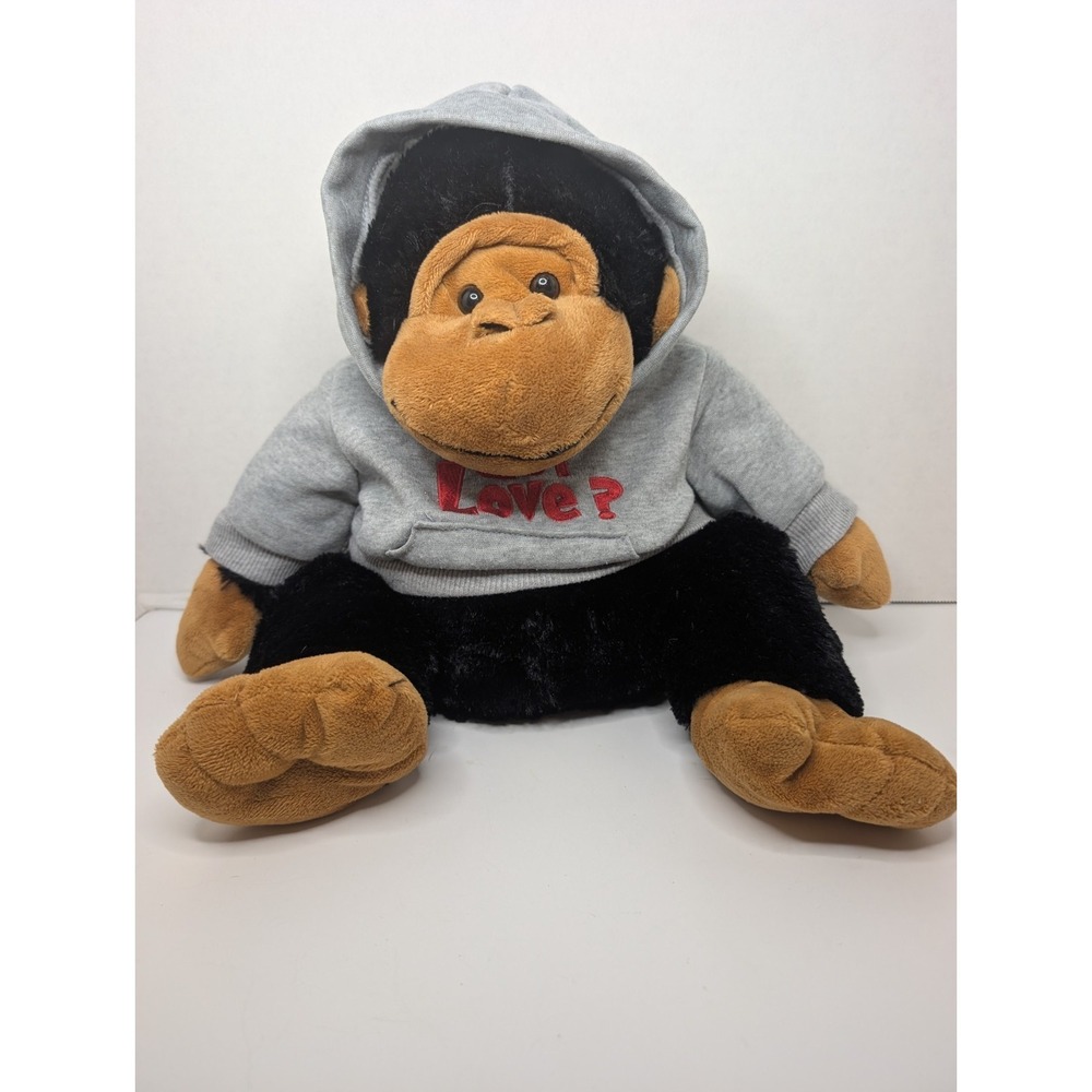Dan Dee Collector's Choice Plush Gorilla Monkey Hoodie "Got Love?" 20"...